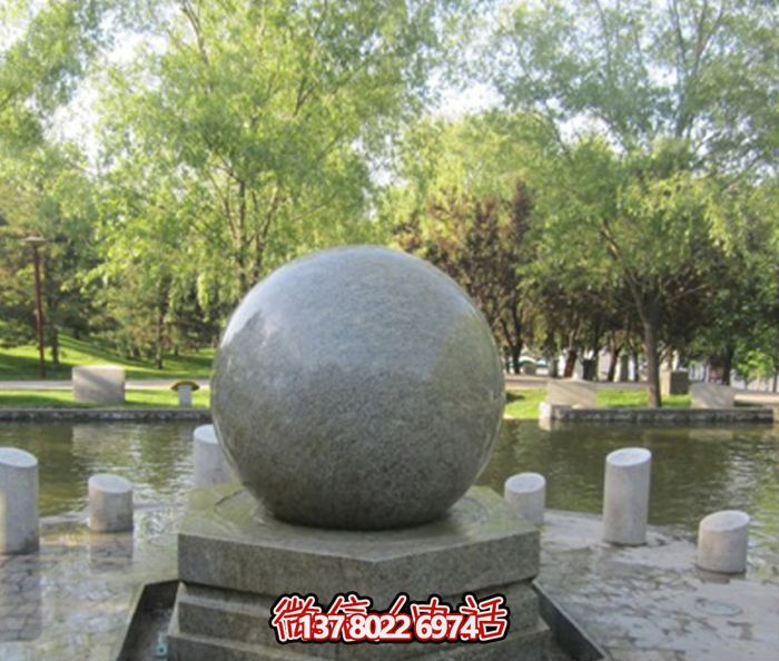 公園景觀(guān)裝飾小型大理石風(fēng)水球石雕