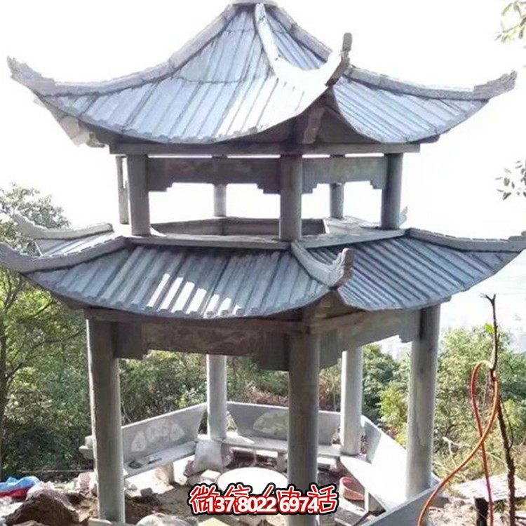 經(jīng)典雙層大理石雕塑涼亭，給你不一樣的室外體驗(yàn)