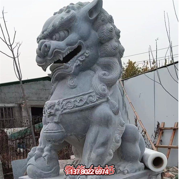 豪華庭院大型獅子雕塑，招財進寶，鎮宅門口裝飾