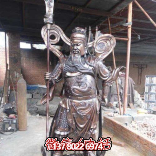 精美銅雕九龍關公雕塑室外寺廟裝飾