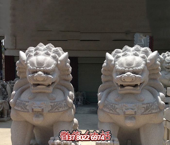 庭院寺廟創(chuàng)意獅子雕塑漢白玉石雕獅子雕塑